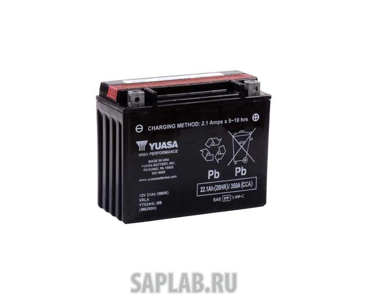 Купить YUASA 1058128142642 Аккумулятор мотоциклетный YUASA YTX24HL-BS